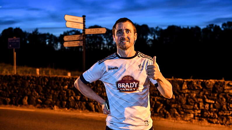 31 May 2020; David Herity, former Kilkenny All-Ireland winning goalkeeper, and current Kildare Senior Hurling manager in Kells, Co Kilkenny, near his home, after completing a run from 2am to 3am on Sunday morning, as part of the #RoarForRuairi. The Kildare senior and minor hurling squads and backroom teams took part in a 40-hour consecutive run which started at 6pm on Friday the 20th May until 10am on Sunday the 31st of May to raise funds for Roar for Ruairi. Ruairi McDonnell is a 6 year old boy from Clane in Kildare who has been diagnosed with a very rare degenerative and life-limiting neurological condition. The aim of this fundraiser is to raise funds for home developments for Ruairi and his family. Donations can be made at https://www.gofundme.com/f/kildare-senior-hurlers-40hr-run-for-ruairi. Photo by Piaras O Midheach/Sportsfile