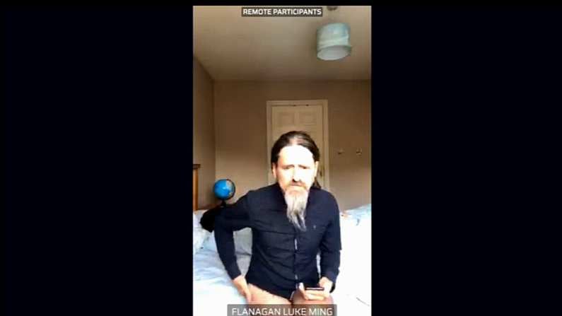 Luke 'Ming' Flanagan Does European Parliament Video Call In His Jocks