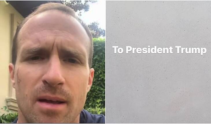 Drew Brees Writes To Donald Trump To Explain His Dramatic Anthem U Turn Balls Ie