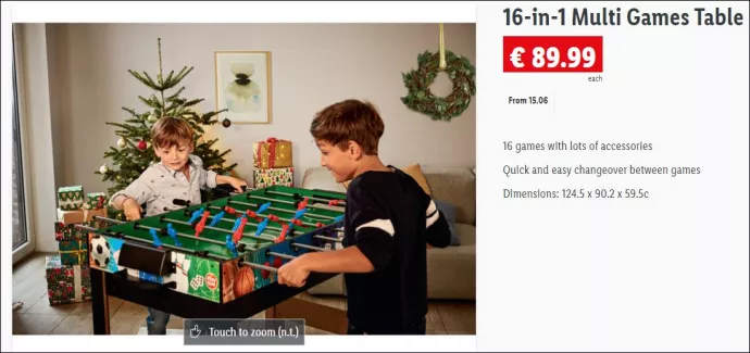 lidl game table