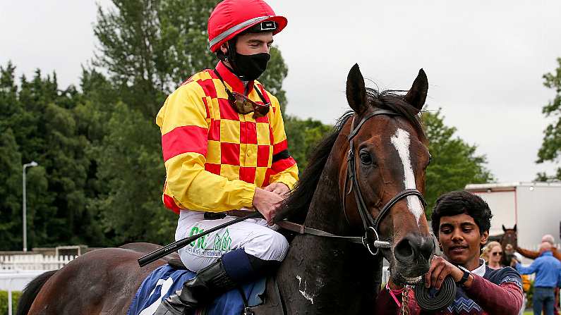 Naas Wed 24 June 2020
Son And Sannie and Oisin Orr after winning The Naas Handicap 
Photo.carolinenorris.ie