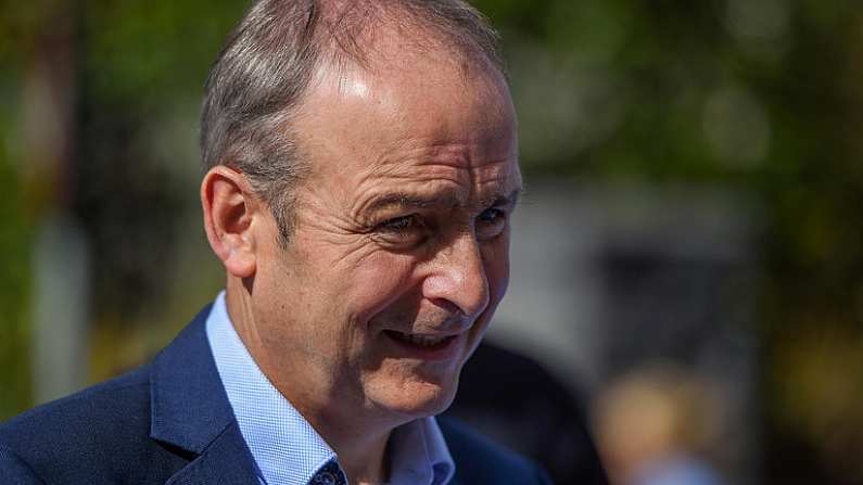 17 September 2017; Leader of Fianna Fail Micheal Martin TD ahead of the GAA Football All-Ireland Senior Championship Final match between Dublin and Mayo at Croke Park in Dublin. Photo by Daire Brennan/Sportsfile