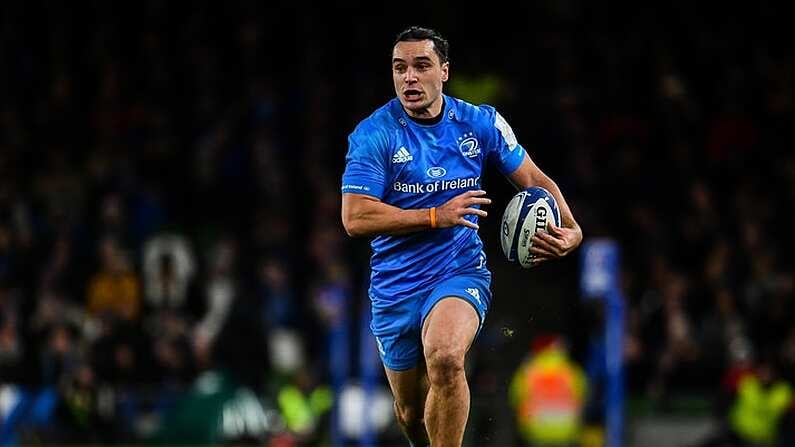 14 December 2019; James Lowe of Leinster during the Heineken Champions Cup Pool 1 Round 4 match between Leinster and Northampton Saints at the Aviva Stadium in Dublin. Photo by Sam Barnes/Sportsfile