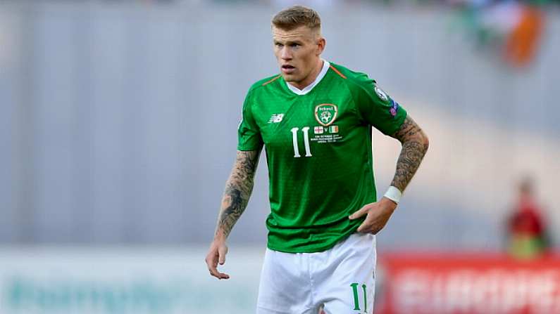 12 October 2019; James McClean of Republic of Ireland during the UEFA EURO2020 Qualifier match between Georgia and Republic of Ireland at the Boris Paichadze Erovnuli Stadium in Tbilisi, Georgia. Photo by Seb Daly/Sportsfile