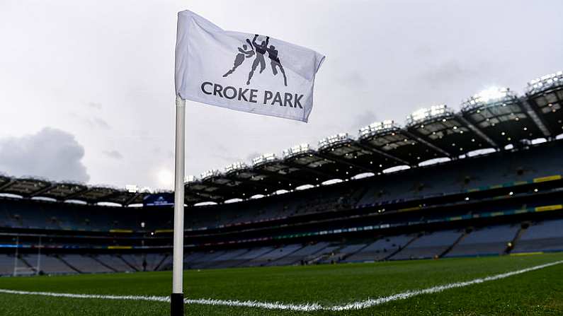 22 February 2020; A general view of a side-line flag ahead of the Allianz Hurling League Division 1 Group B Round 4 match between Dublin and Wexford at Croke Park in Dublin. Photo by Sam Barnes/Sportsfile