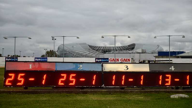 22 September 2018; A general view of the odds for The Live Greyhound Streaming on Boylesports App 575 at Shelbourne Park in Dublin. Photo by Harry Murphy/Sportsfile