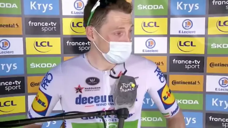 WATCH: Sam Bennett's Incredibly Emotional Interview After Winning Stage 10 Is Incredible Viewing