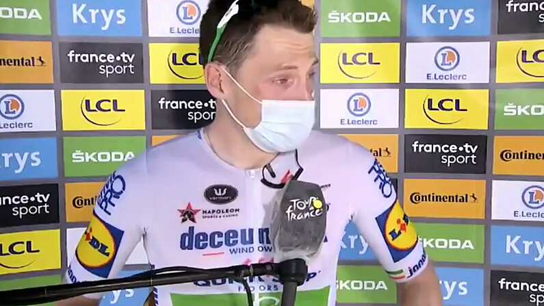 WATCH: Sam Bennett's Incredibly Emotional Interview After Winning Stage 10 Is Incredible Viewing