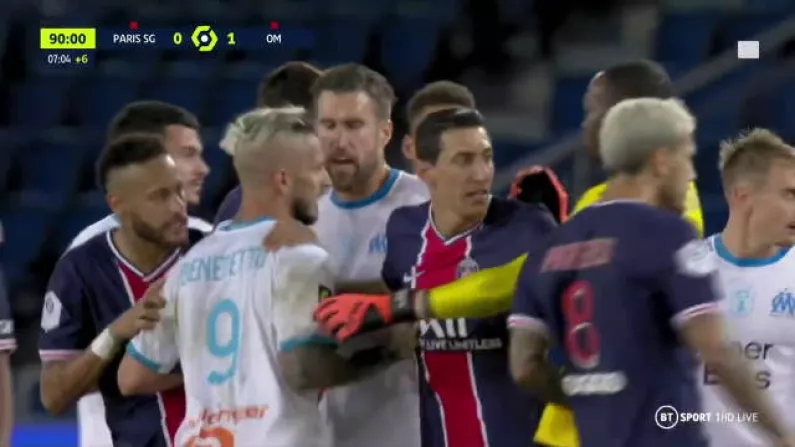 Chaos In Final Moments Of PSG Vs Marseille As Neymar Makes Racism Accusation