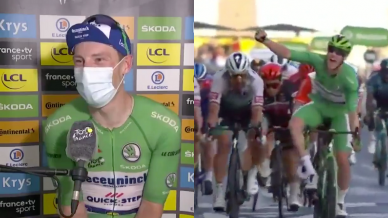 Watch: Sam Bennett In Disbelief After Winning Green Jersey At Tour De France