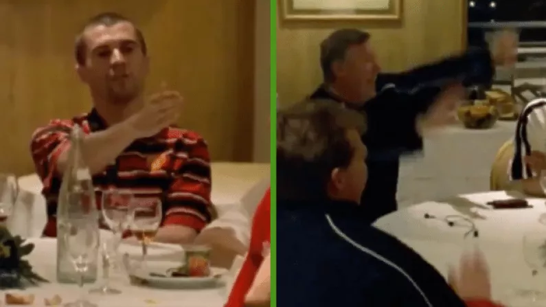 Watch: Roy Keane Loses The Head With Ferguson During United Table Quiz