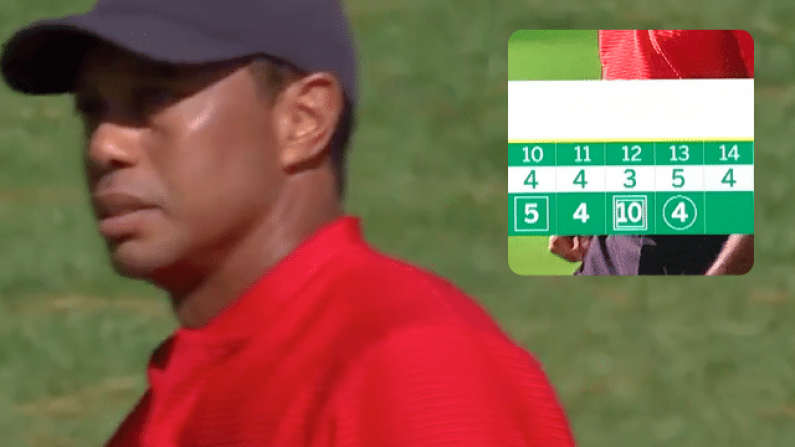 Watch: Tiger Woods Shoots Disastrous 10 On The Par 3 12th At Augusta