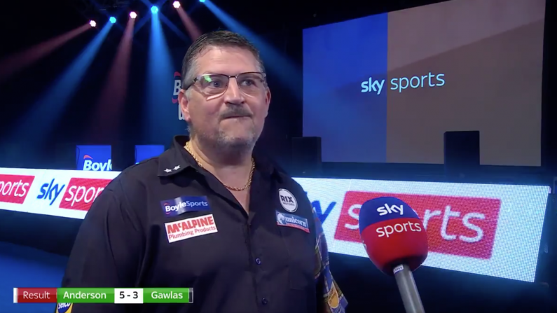 Watch: Gary Anderson Was Absolutely Fuming After Grand Slam Victory