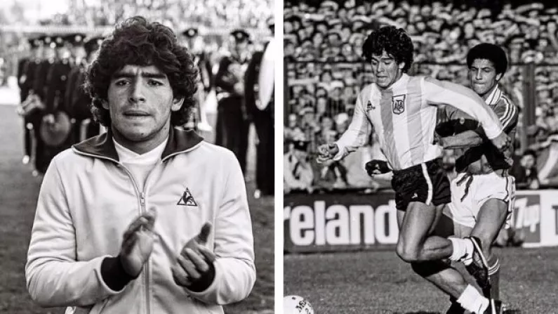 In Pictures: 19-Year-Old Diego Maradona Graces Lansdowne Road