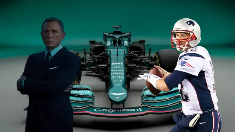 Tom Brady And James Bond Guest Star At Aston Martin's F1 Launch