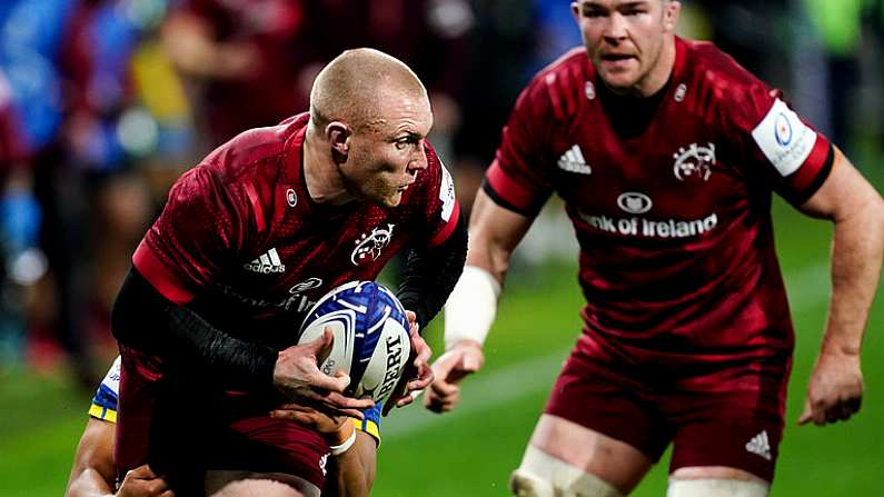 19 December 2020; Keith Earls of Munster during the Heineken Champions Cup Pool B Round 2 match between ASM Clermont Auvergne and Munster at Stade Marcel-Michelin in Clermont-Ferrand, France. Photo by Julien Poupart/Sportsfile