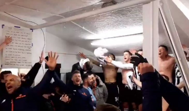 Watch Chorley Fc Celebrate Fa Cup Scalp With Another Adele Sing Along Balls Ie