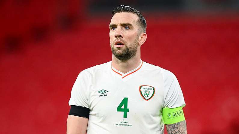 12 November 2020; Shane Duffy of Republic of Ireland during the International Friendly match between England and Republic of Ireland at Wembley Stadium in London, England. Photo by Stephen McCarthy/Sportsfile