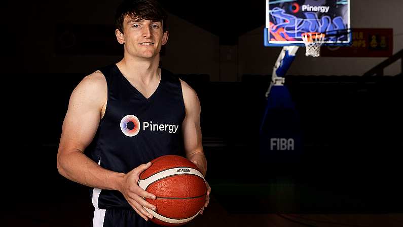 Irish International Basketball player Ciaran Roe pictured as Pinergy was announced as the new official sponsor of the All-Ireland Schools Cup competition, following the extension of its Official Energy and Official Insights partnership with Basketball Ireland in a three-year deal. Photo: INPHO/Bryan Keane