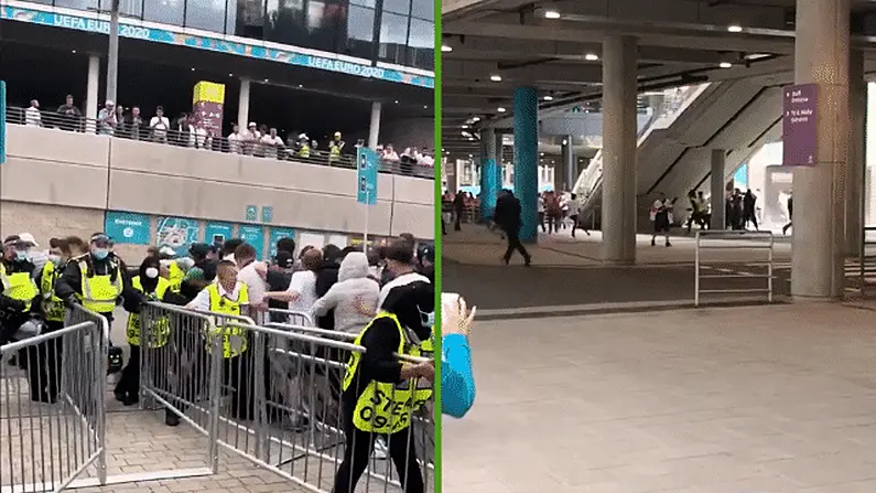 Journalists Detail Chaos At Wembley As Ticketless England Fans Barge Way Into Euros Final