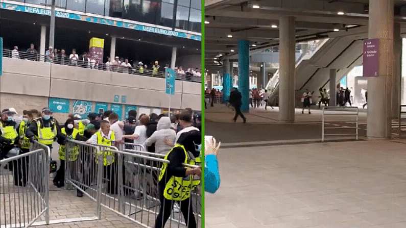 Journalists Detail Chaos At Wembley As Ticketless England Fans Barge Way Into Euros Final