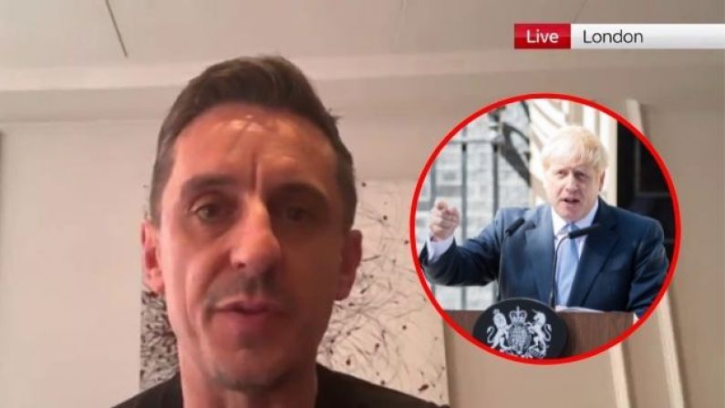 Gary Neville Calls Out Boris Johnson Over Racist Abuse Of England Players