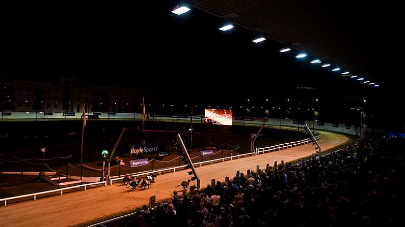 22 September 2018; A general view during the Download The Fastest Ever Boylesports App Open 525 at Shelbourne Park in Dublin. Photo by Harry Murphy/Sportsfile