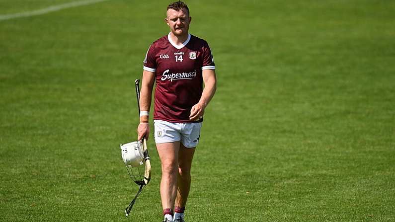 24 July 2021; Joe Canning of Galway reacts after his side's defeat in the GAA Hurling All-Ireland Senior Championship Round 2 match between Waterford and Galway at Semple Stadium in Thurles, Tipperary. Photo by Harry Murphy/Sportsfile