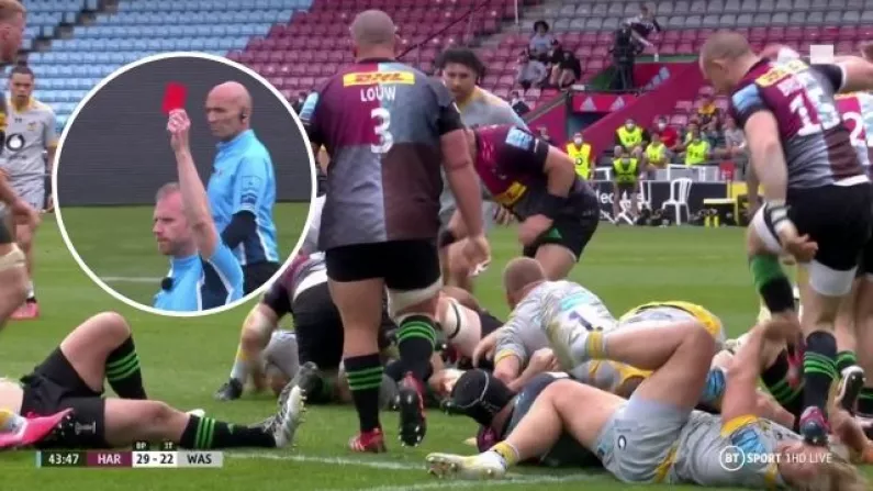 Mike Brown Sent Off For Shocking Stamp Against Wasps