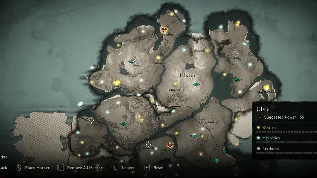 Ireland, Assassin's Creed Valhalla Map