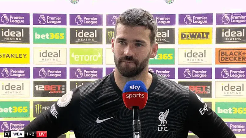 Alisson Becker's Post-Match Interview Was Everything That's Great About Football