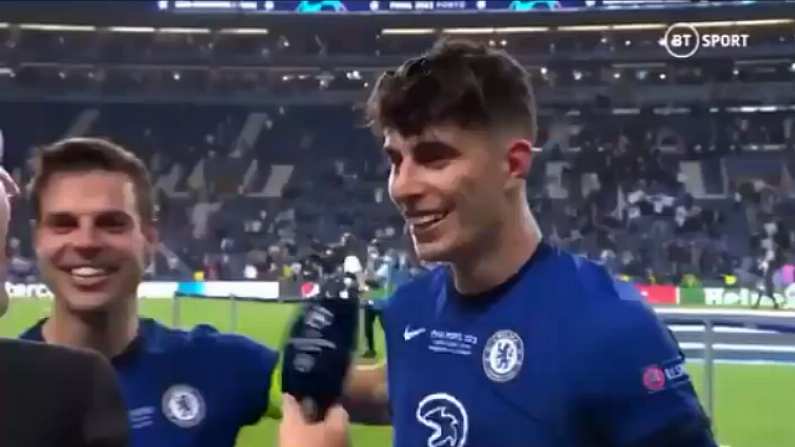 Watch: Match Winner Kai Havertz Swears In Post-Champions League Final Interview