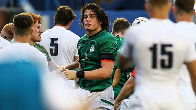 1 July 2021; Alex Soroka of Ireland after scoring a try for his side during the U20 Guinness Six Nations Rugby Championship match between Ireland and England at Cardiff Arms Park in Cardiff, Wales. Photo by Chris Fairweather/Sportsfile