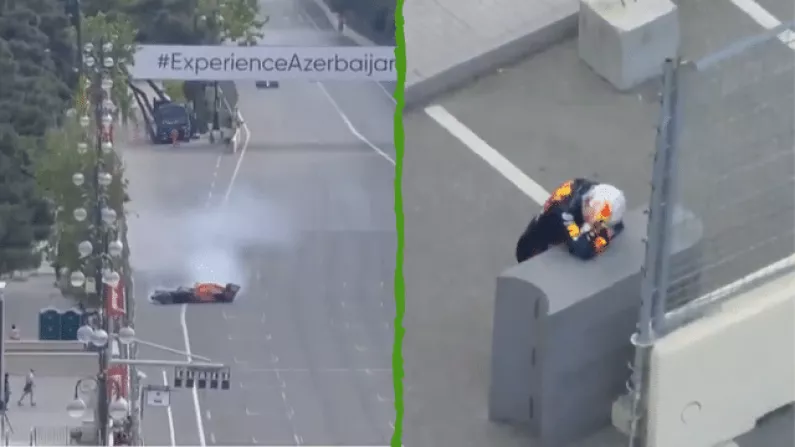 Huge Drama At End Of Azerbaijan Grand Prix As Leader Verstappen Crashes Out Of Race