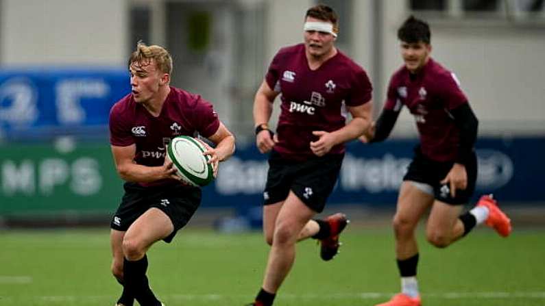 28 May 2021; Ben Murphy of Ireland U20 during the match between Ireland U20 and Leinster A at Energia Park in Dublin. Photo by Ramsey Cardy/Sportsfile