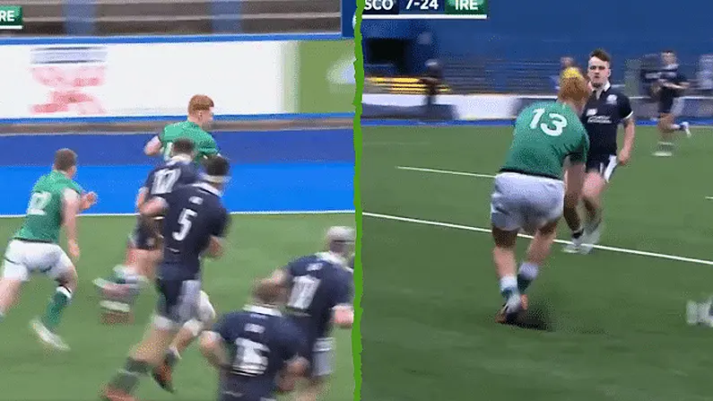 Watch: Shane Jennings Burns The Scottish Defence For Stunning U20s Try
