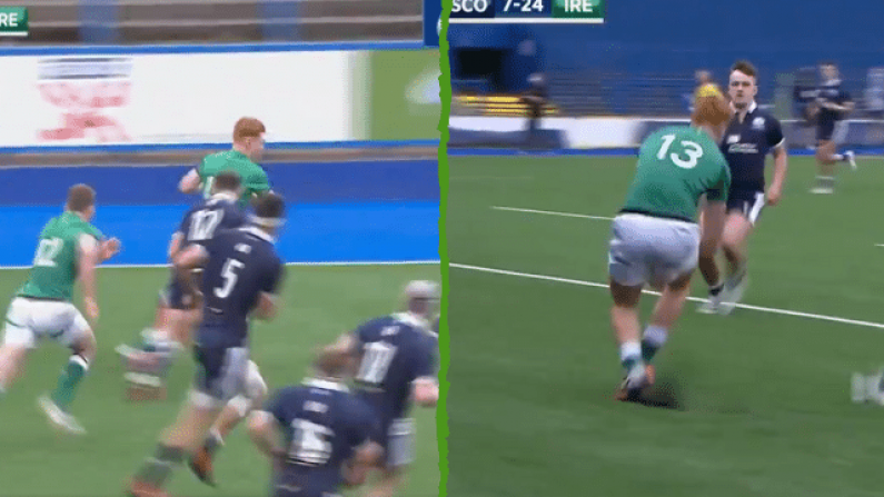 Watch: Shane Jennings Burns The Scottish Defence For Stunning U20s Try