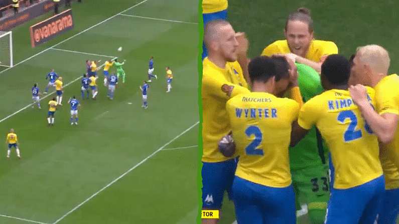 Watch: Pure Drama In Conference Play-Off Final As Goalkeeper Scores Late Equaliser