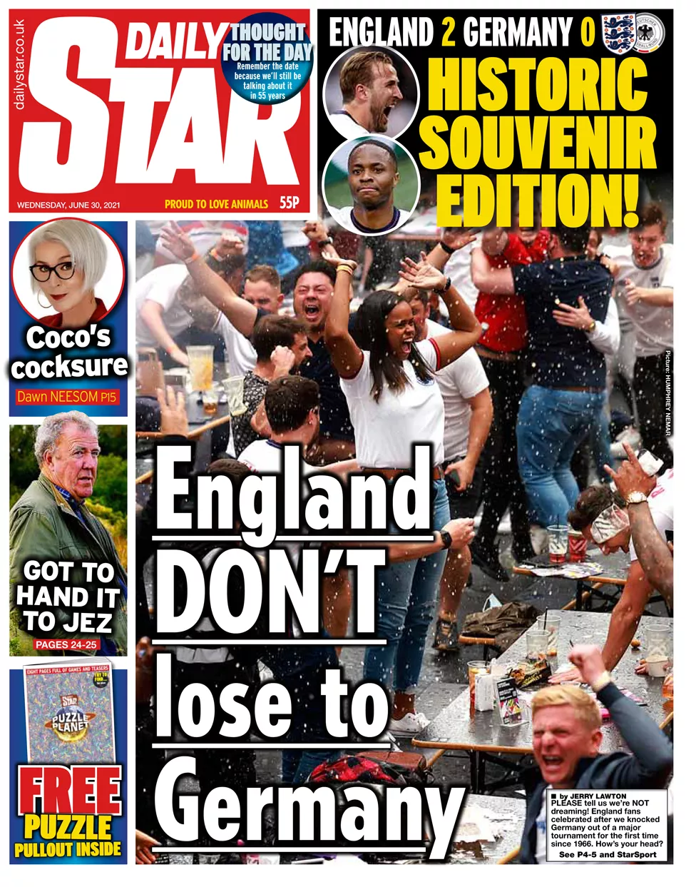 English Papers Front Pages