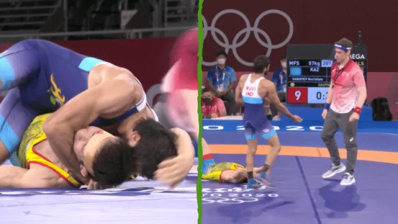 Kazakh Wrestler In Hot Water After Biting Opponent During Olympic Bout