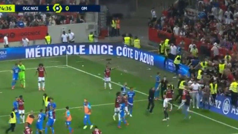 Watch: Ligue 1 Match Suspended After Pitch Invasion And Brawl