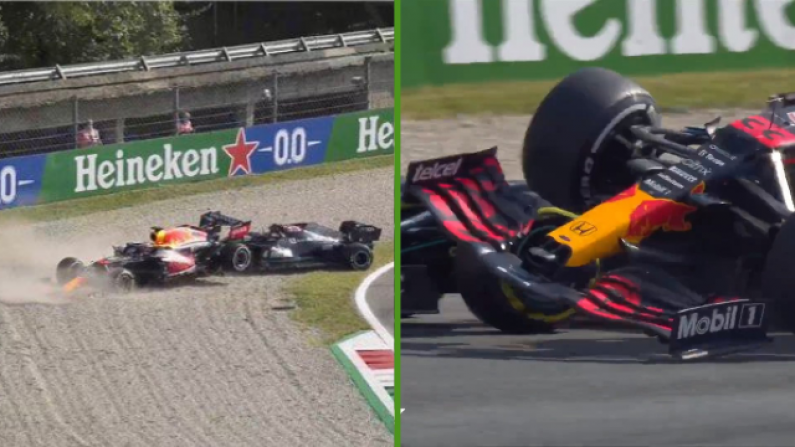 Watch: Hamilton And Verstappen Collide Again At Italian Grand Prix