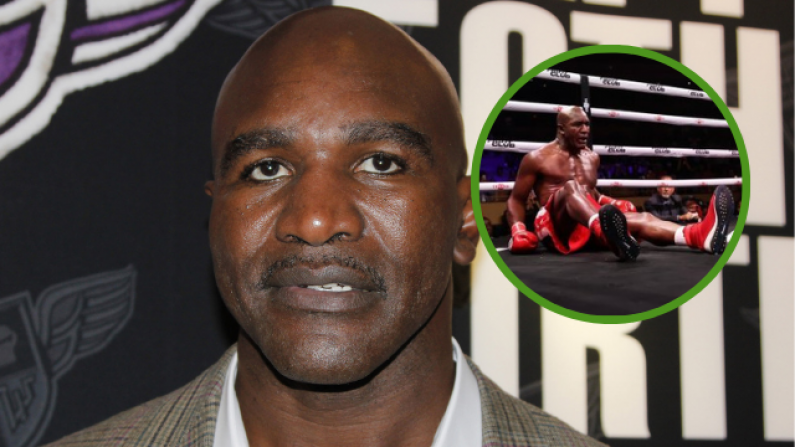 Watch: Outmatched Evander Holyfield Had A Rough Return To Boxing