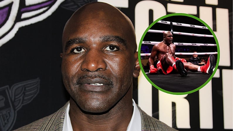 Watch: Outmatched Evander Holyfield Had A Rough Return To Boxing