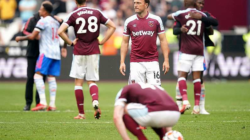 Mark Noble after West Ham's defeat,  PA Wire/PA Images