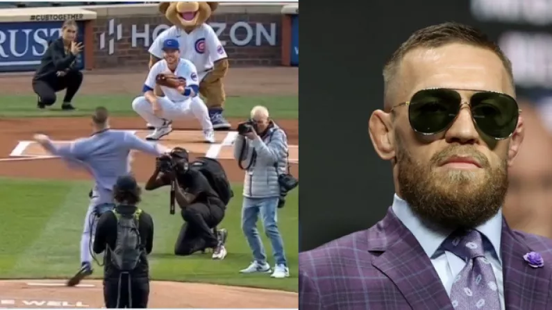 Conor McGregor Throws a Terrible 'First Pitch' at Cubs Game