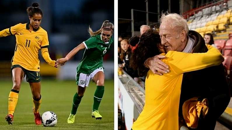 In Pictures: Poignant Moment As Australia's Mary Fowler Meets Irish Grandfather