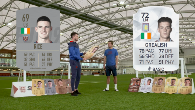 Rice And Grealish Ignore The Awkward Reality Of Their Old FIFA Cards