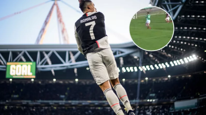 Ferbane Footballer Unleashes Ronaldo Celebration After Scoring Goal