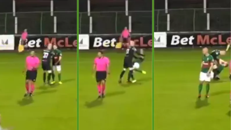 Watch: Glentoran Keeper Sent Off For Attacking His Team Mate